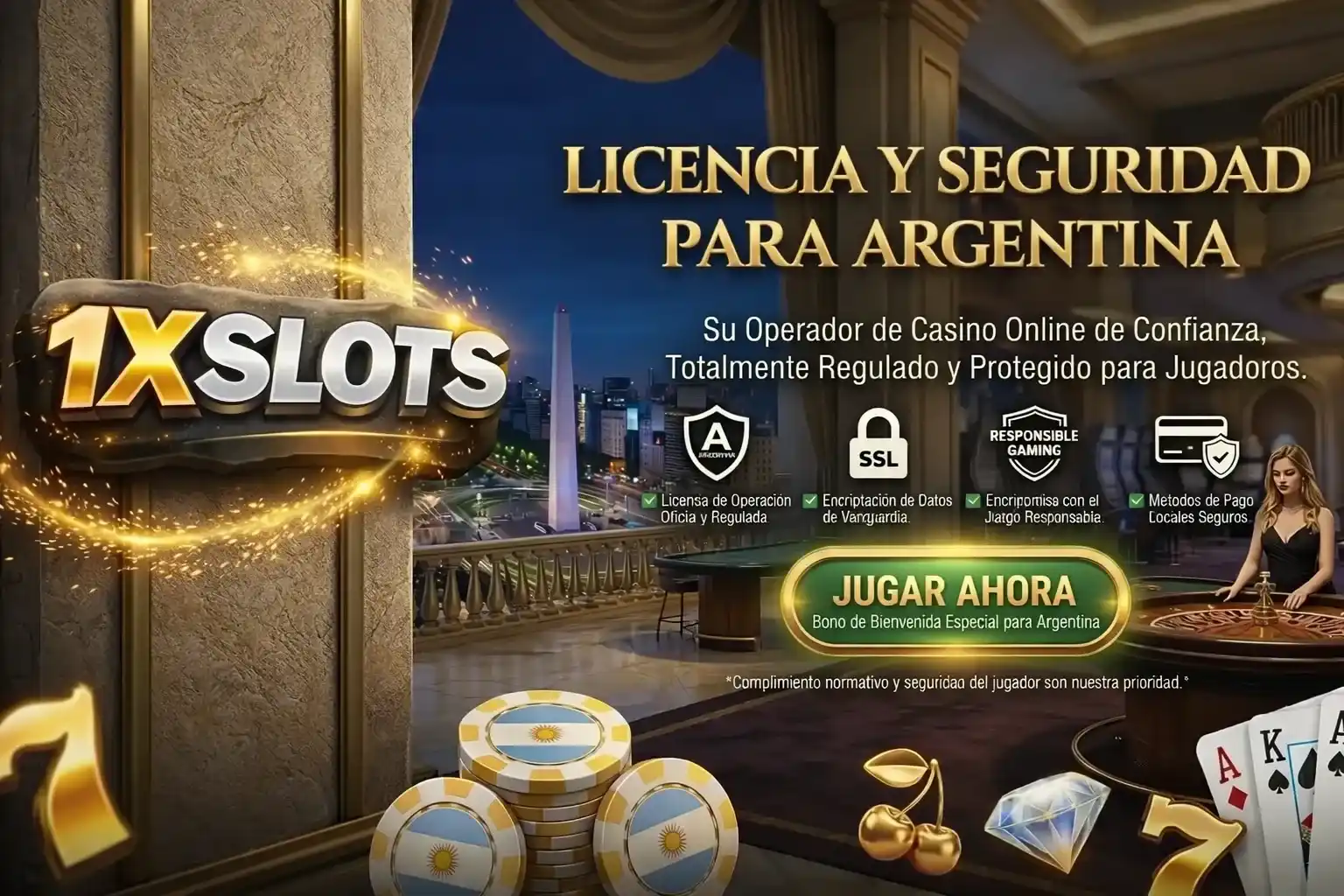 Licencia y Seguridad en 1xSlots
